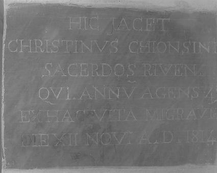 lapide tombale - ambito italiano (sec. XIX)