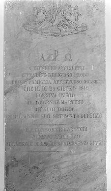 lapide - bottega italiana (sec. XIX)