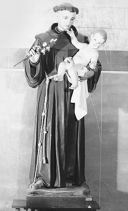 Sant'Antonio da Padova con il bambino (statua) - bottega italiana (sec. XX)