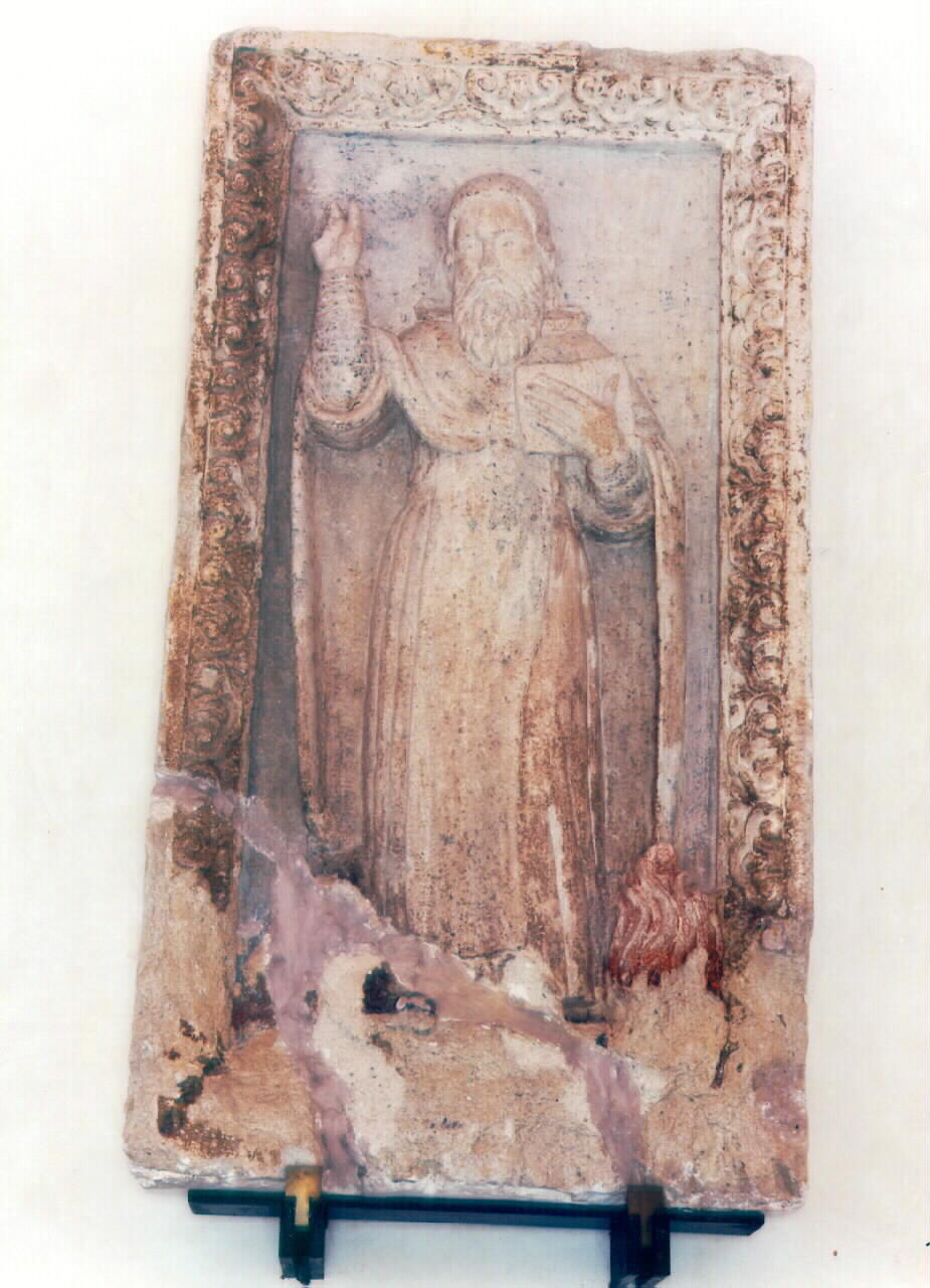 Sant'Antonio abate (rilievo) - ambito siciliano (sec. XVII)