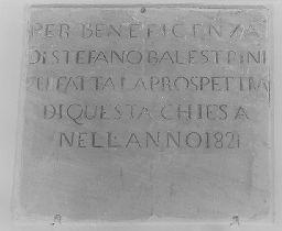 lapide - ambito italiano (sec. XIX)