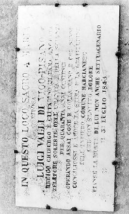 lapide - ambito italiano (sec. XIX)