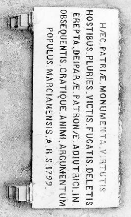 lapide - ambito italiano (sec. XVIII)