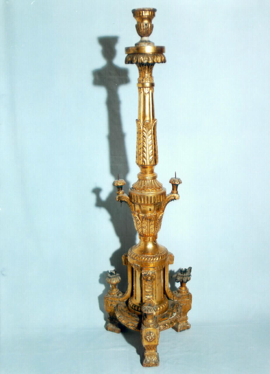candelabro d'altare, serie - produzione siciliana (Fine/inizio secc. XVIII/ XIX)