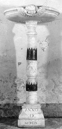 acquasantiera - ambito italiano (sec. XVII)