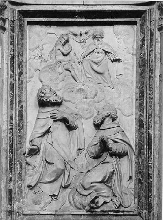 apparizione della Trinità a San Giovanni di Matha e S. Felice di Valois (ancona) di Cibri Giovanni (sec. XVIII)