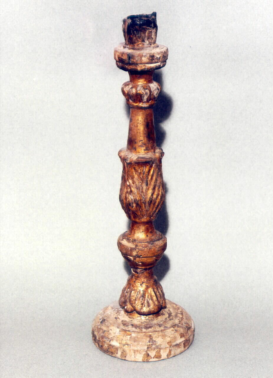 candeliere d'altare, serie - produzione siciliana (Prima metà sec. XIX)