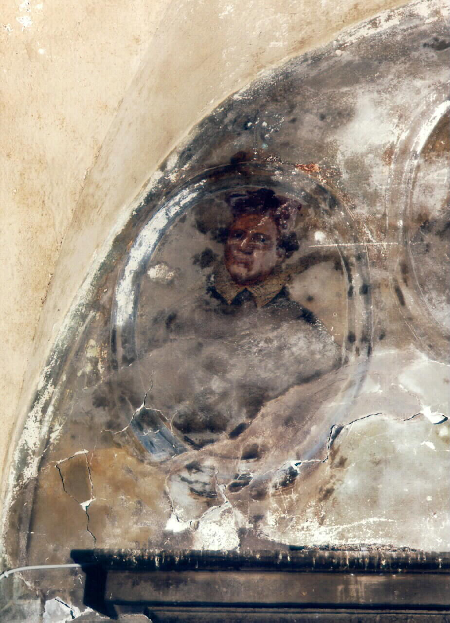 ritratto di ecclesiastico (dipinto murale) - ambito siciliano (Seconda metà sec. XVIII)