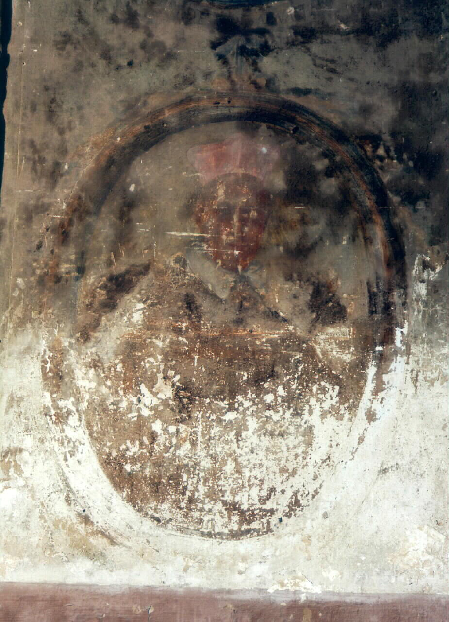 ritratto di ecclesiastico (dipinto murale) - ambito siciliano (Seconda metà sec. XVIII)