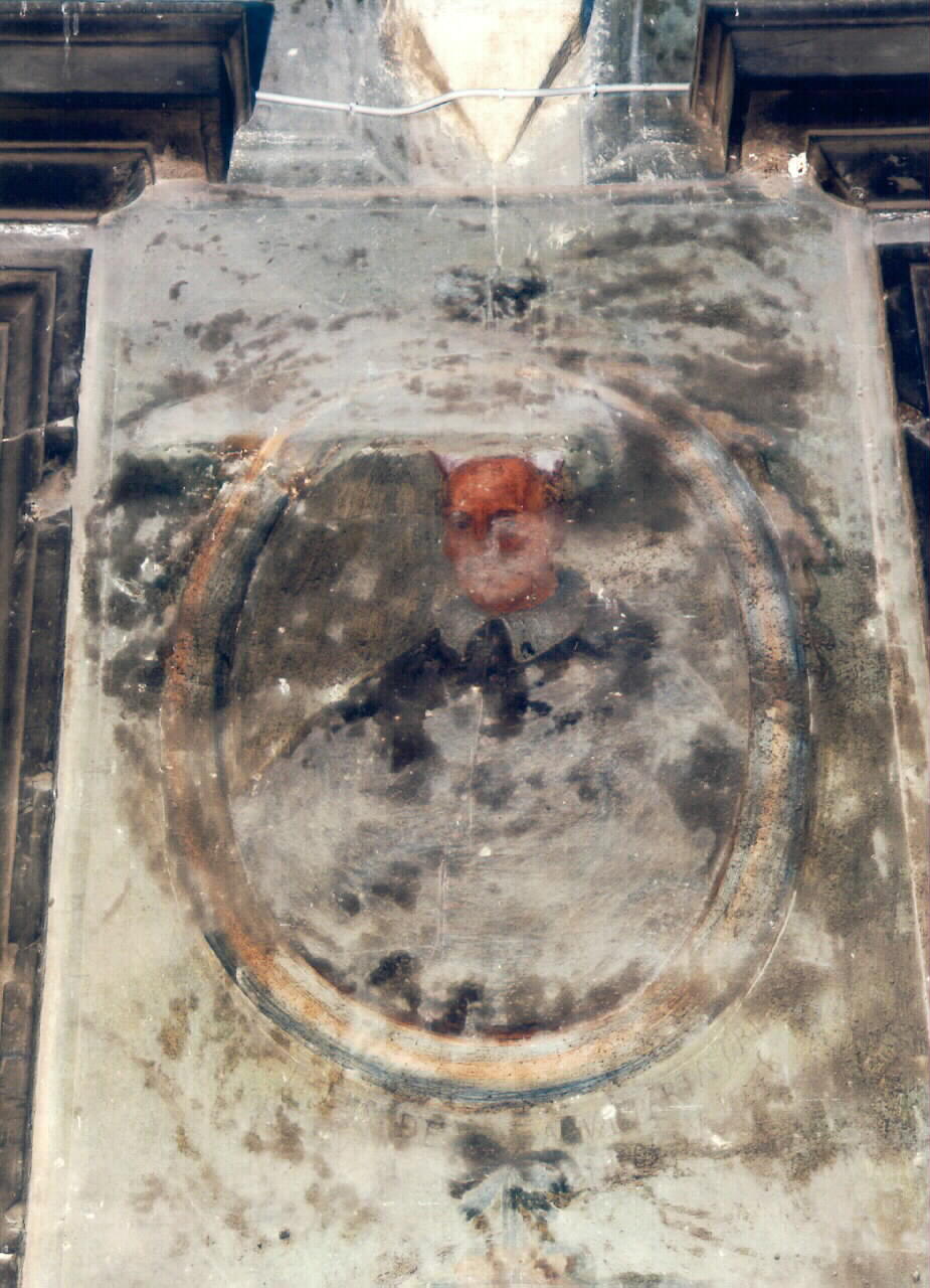 ritratto di ecclesiastico (dipinto murale) - ambito siciliano (Seconda metà sec. XVIII)