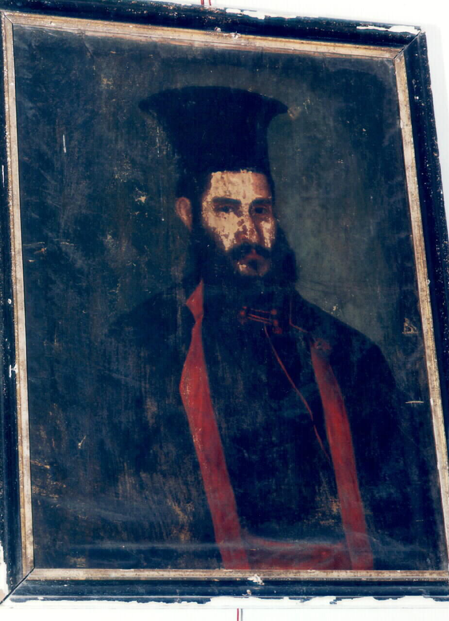 ritratto di sacerdote (dipinto) - ambito siciliano (Seconda metà sec. XIX)
