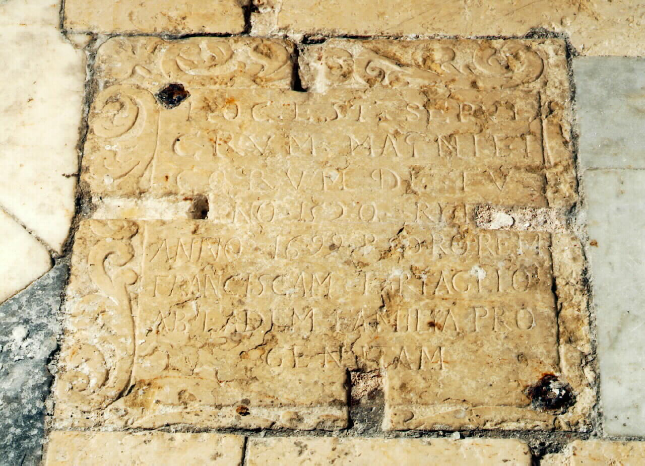 lapide - sepolcrale - ambito siciliano (sec. XVII)