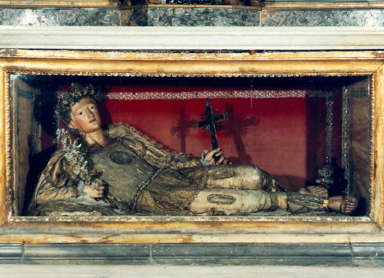 reliquiario - a statua - ambito siciliano (Metà sec. XVIII)