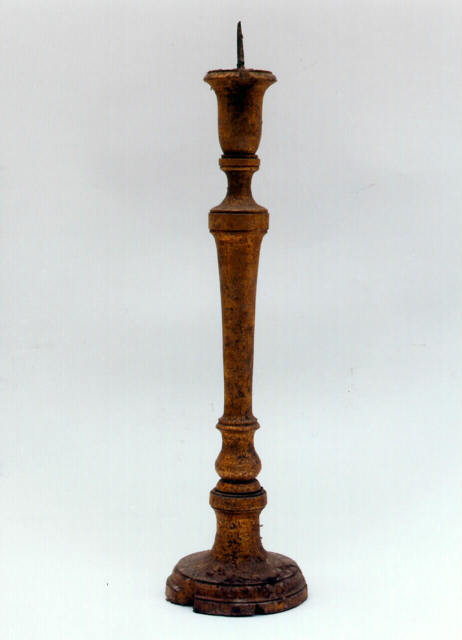 candeliere d'altare, serie - produzione siciliana (inizio sec. XX)