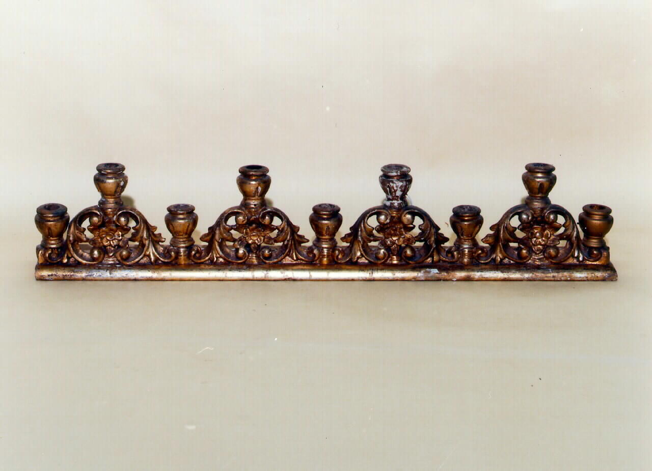 barra di candelieri, serie - produzione siciliana (Seconda metà sec. XIX)