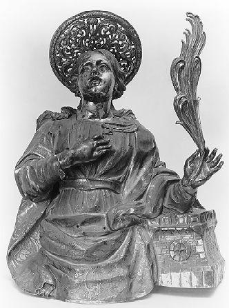 SANTA BARBARA (scultura) - ambito italiano (sec. XVIII)