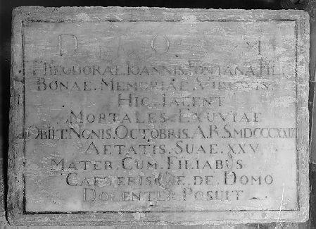 lapide tombale - ambito italiano (sec. XIX)