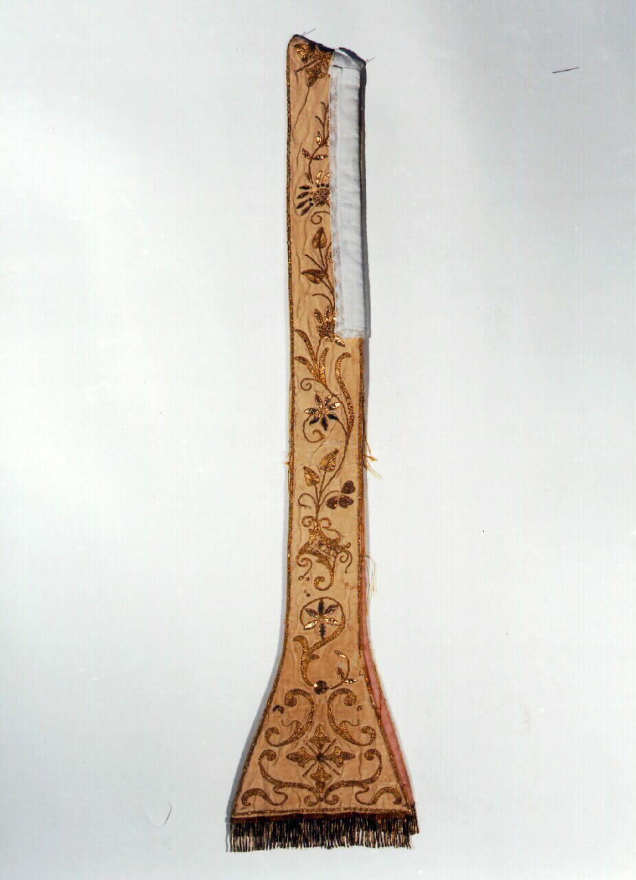 stola - manifattura siciliana (Fine/inizio secc. XVIII/ XIX)