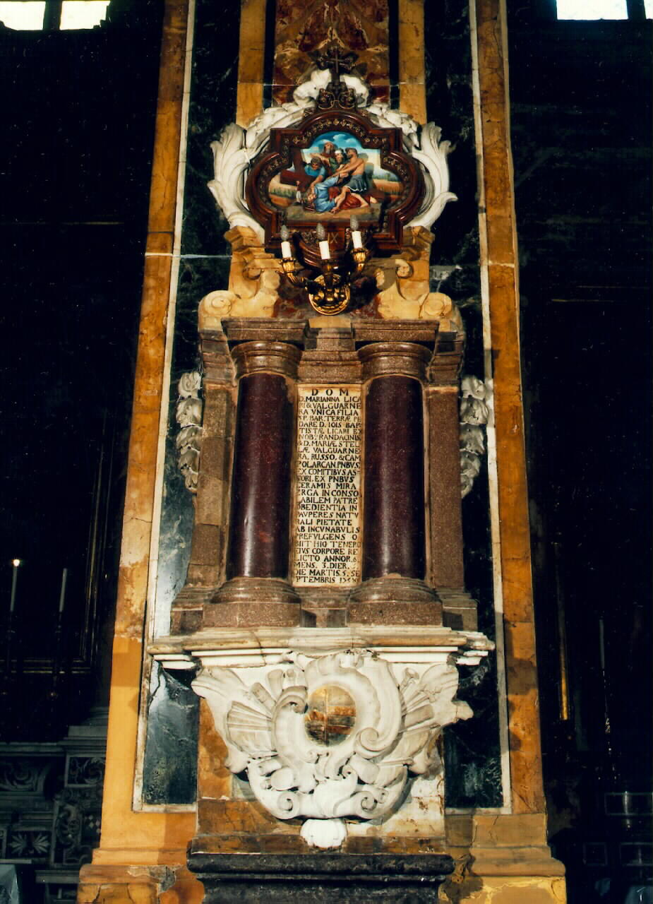monumento commemorativo - ambito siciliano (sec. XVIII)