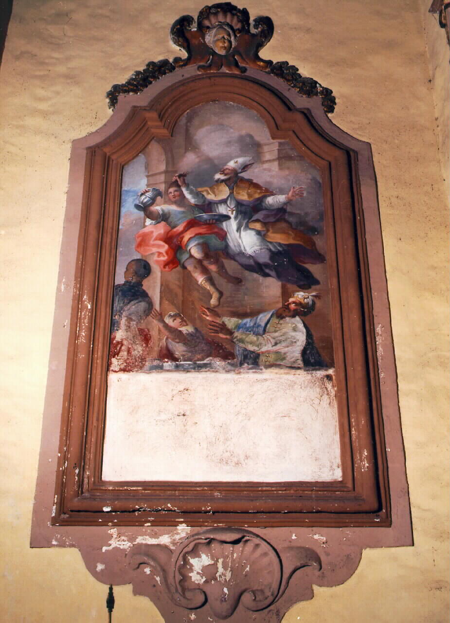 San Nicola di Bari e il figlio del nobile fatto prigioniero (dipinto murale) - ambito siciliano (Prima metà sec. XIX)