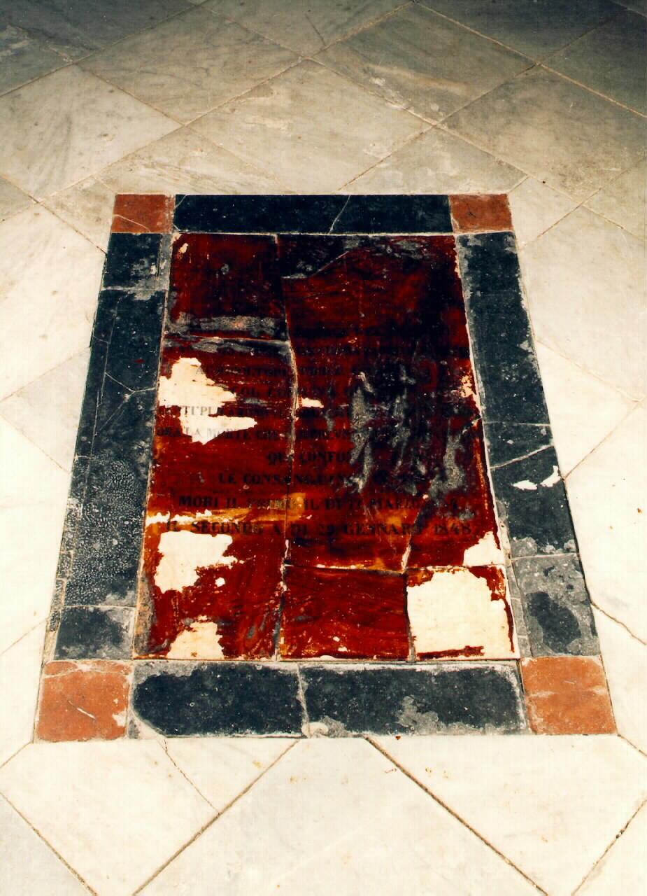 lapide - ambito siciliano (sec. XIX)