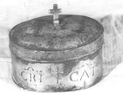 vasetto per l'olio dei catecumeni - ambito italiano (sec. XIX)