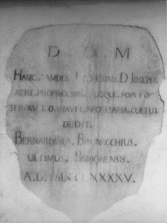 lapide - ambito italiano (sec. XVIII)