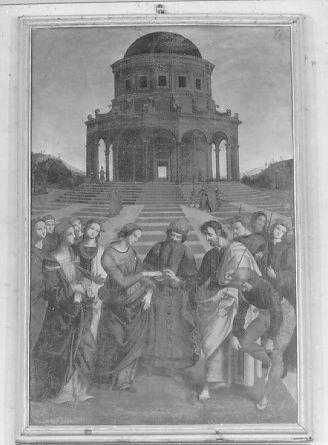 SPOSALIZIO DI MARIA VERGINE (dipinto) - ambito italiano (metà sec. XVII)