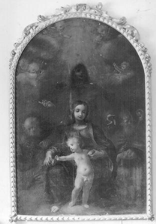 MADONNA CON BAMBINO E SANT'ANNA (dipinto) di Melani (?) (sec. XIX)