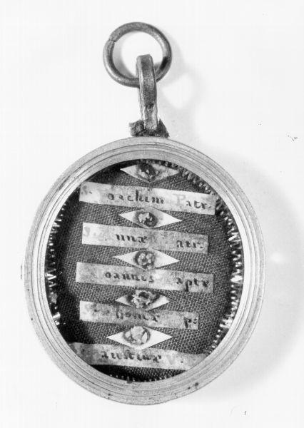 reliquiario a capsula - a medaglione - ambito livornese (prima metà sec. XX)