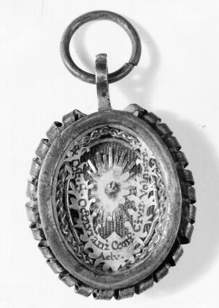 reliquiario a capsula - a medaglione - ambito livornese (primo quarto sec. XX)