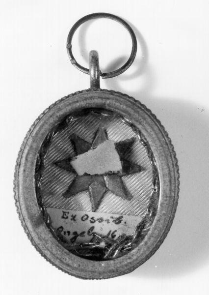 reliquiario a capsula - a medaglione - ambito livornese (primo quarto sec. XX)