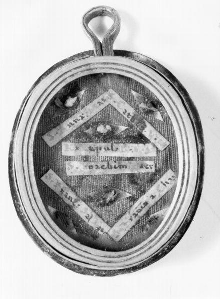 reliquiario a capsula - a medaglione - ambito livornese (prima metà sec. XX)