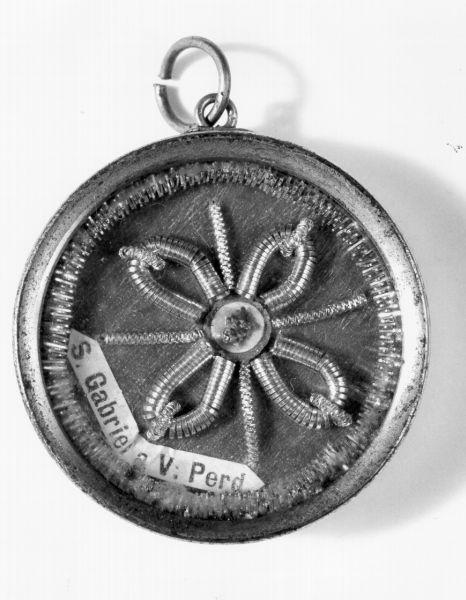 reliquiario a capsula - a medaglione - ambito livornese (secondo quarto sec. XX)