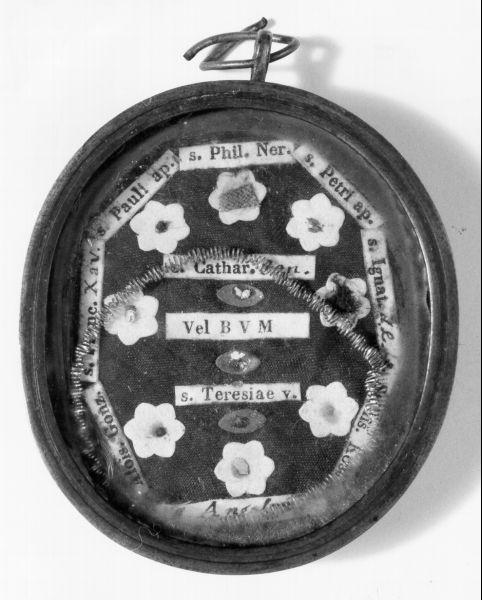 reliquiario a capsula - a medaglione - ambito livornese (prima metà sec. XX)