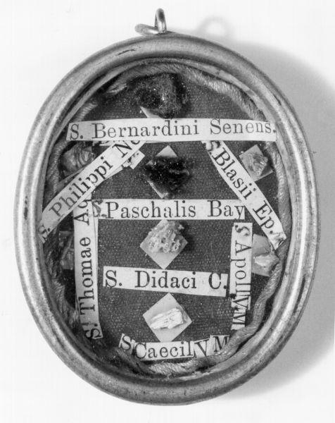 reliquiario a capsula - a medaglione - ambito livornese (prima metà sec. XX)