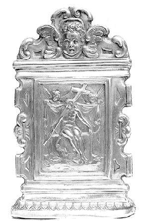 Cristo in pietà sorretto da angeli (pace) di Fattorini Matteo (sec. XVII)