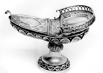 navicella portaincenso - a galeone di Razzuoli Luigi (sec. XIX)