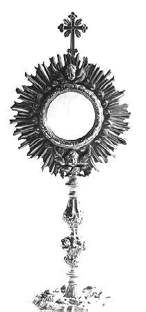 ostensorio - ambito italiano (seconda metà sec. XVIII)