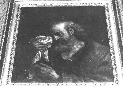SAN PIETRO PIANGENTE (dipinto) di Barbieri Giovan Francesco detto Guercino (sec. XVII)
