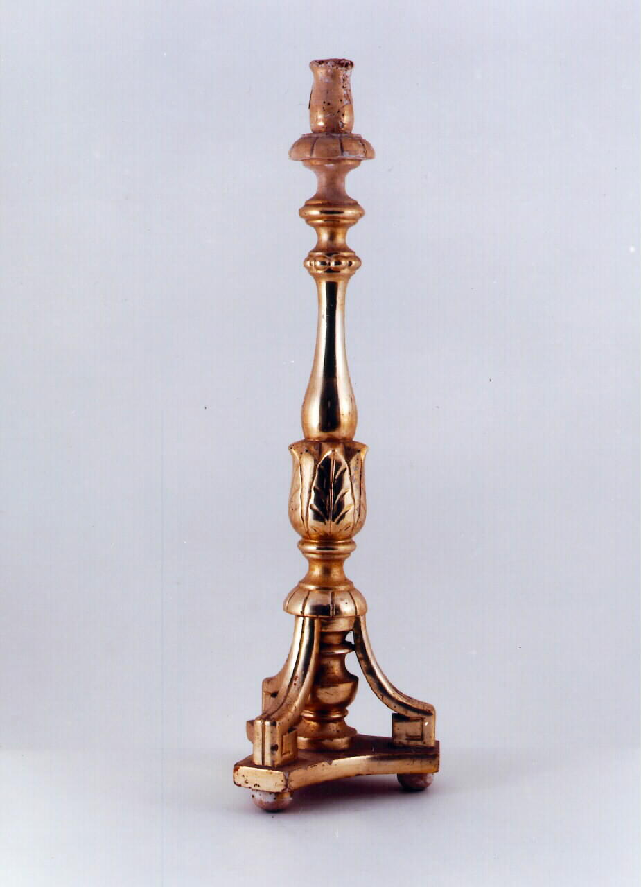 candelabro d'altare, serie - produzione siciliana (Seconda metà sec. XIX)