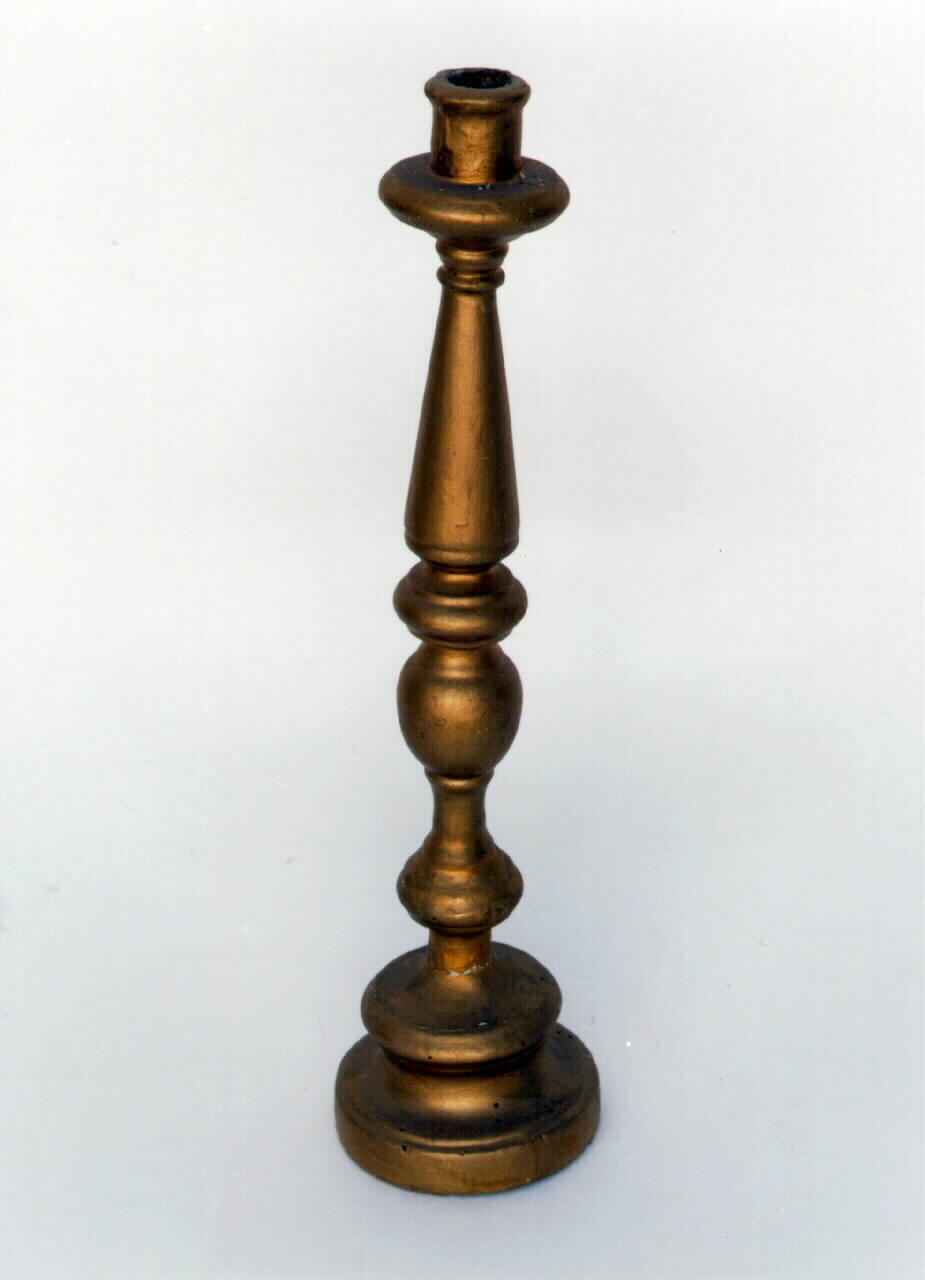 candeliere d'altare, serie - produzione siciliana (Seconda metà sec. XIX)