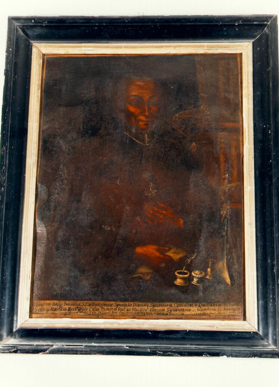 ritratto del vescovo Giovanni Battista Baldanza (dipinto) - ambito siciliano (sec. XVIII)