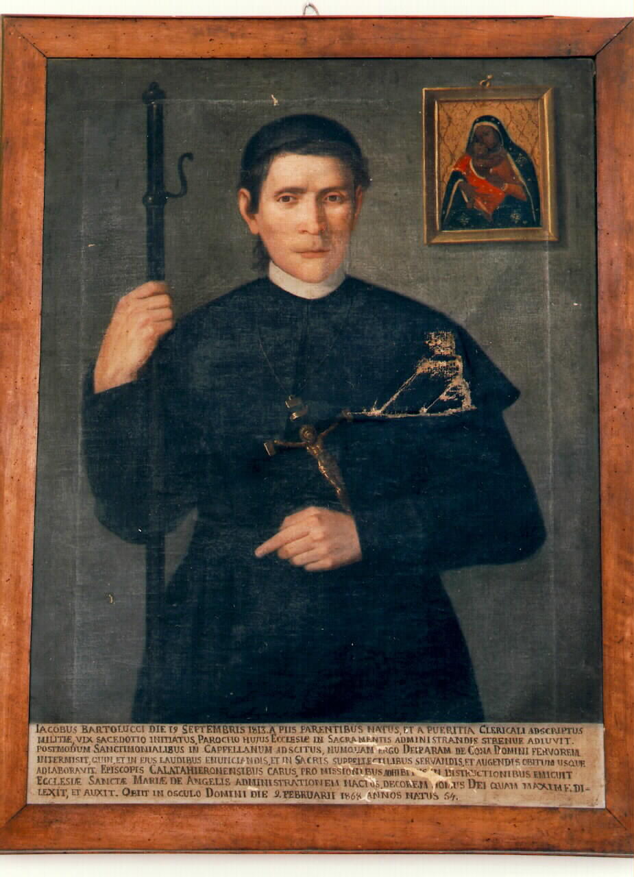 ritratto del parroco Giacomo Bartolucci (dipinto) - ambito siciliano (sec. XIX)