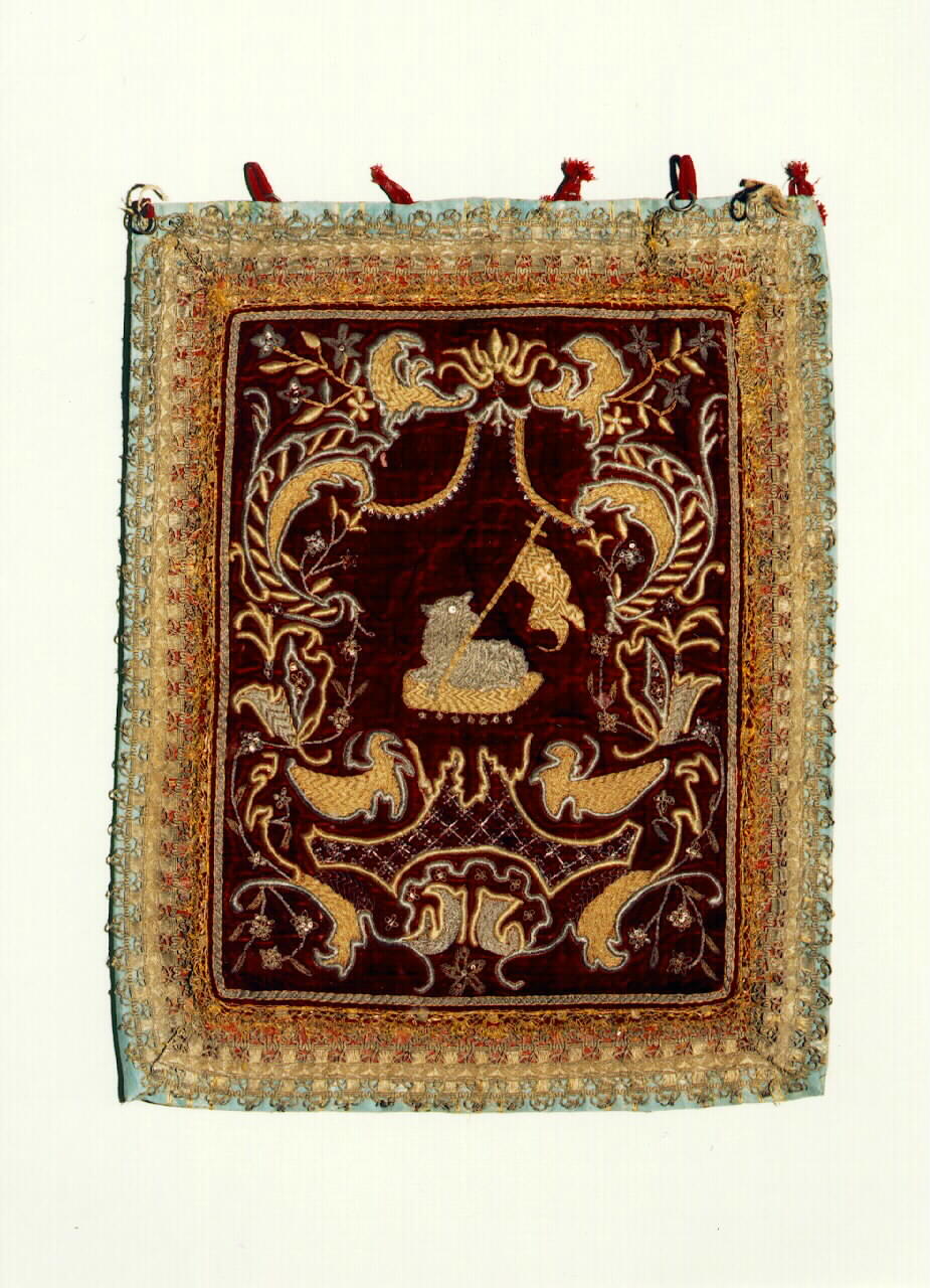 conopeo di tabernacolo - a cortina - manifattura siciliana (ultimo quarto sec. XIX)