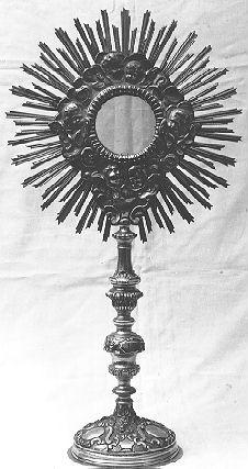 ostensorio - a raggiera di Razzuoli Luigi (sec. XVIII)