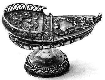 navicella portaincenso - a galeone di Razzuoli Luigi (prima metà sec. XIX)