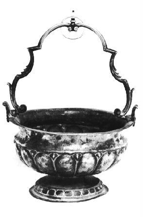 secchiello per l'acqua benedetta di Razzuoli Luigi (prima metà sec. XIX)