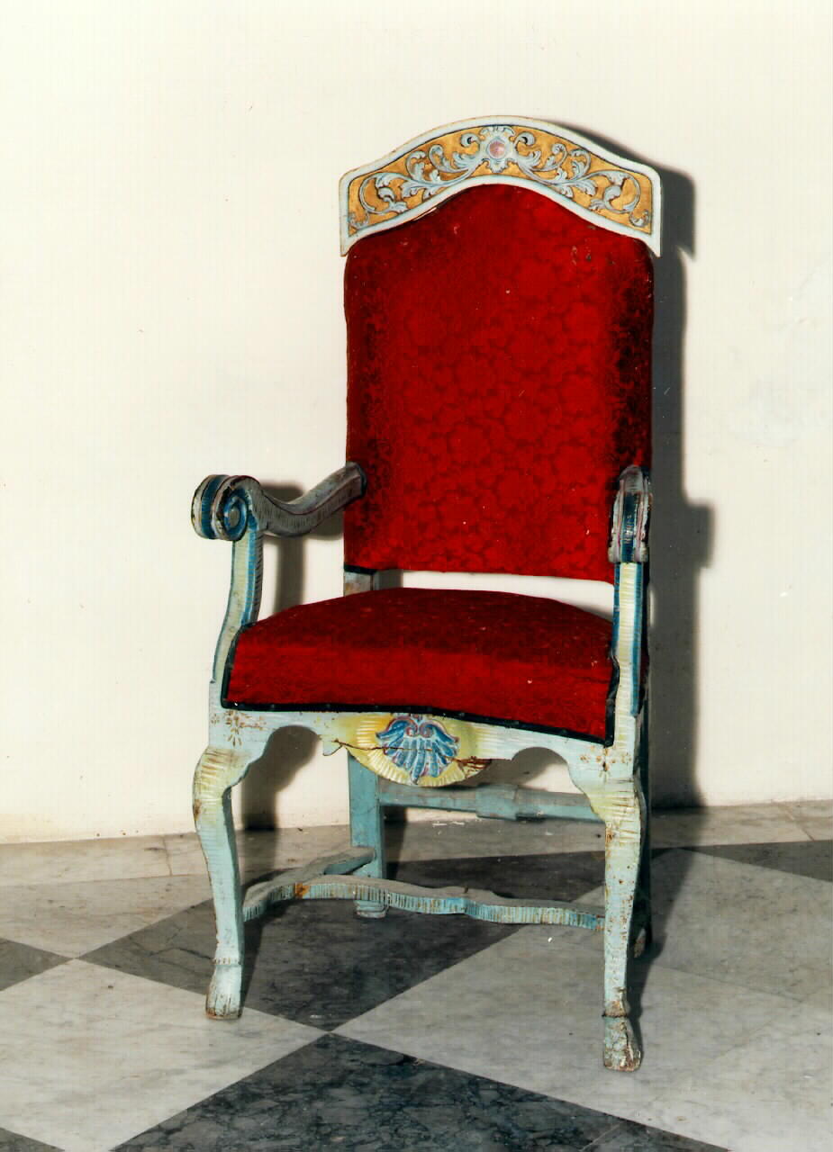 sedia del celebrante - produzione siciliana (Seconda metà sec. XIX)