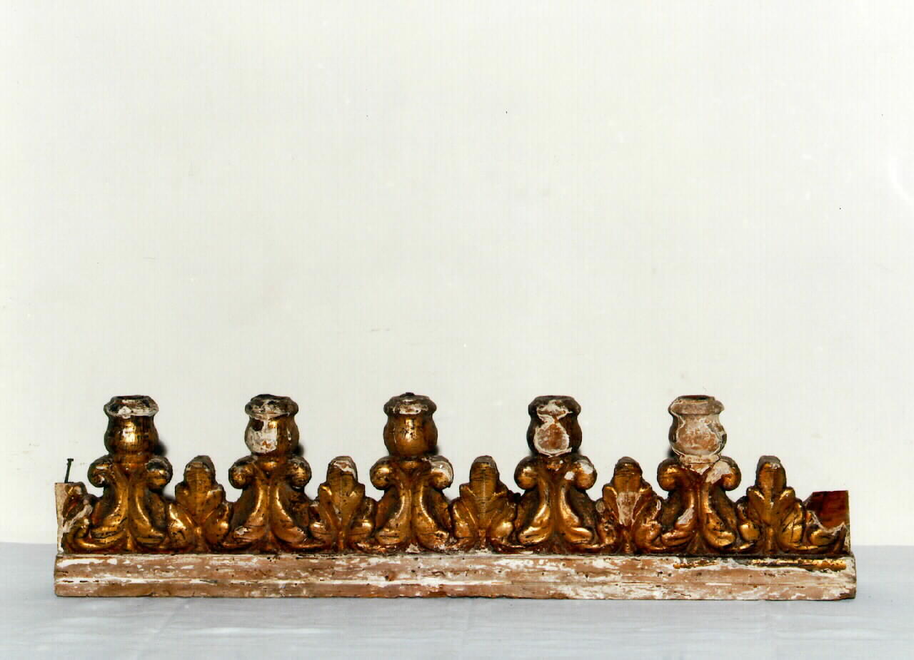 barra di candelieri, serie - produzione siciliana (Seconda metà sec. XVIII)